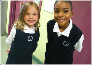 Happy Students in Uniform